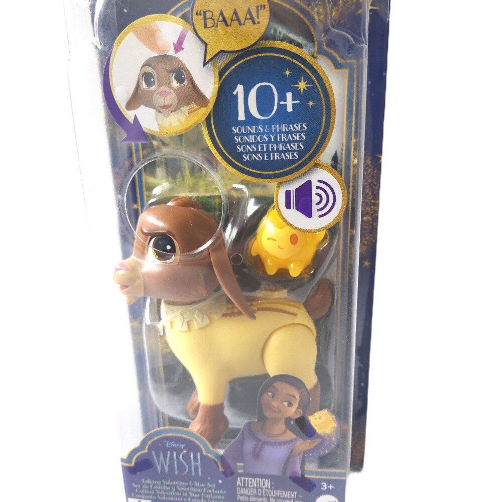 Disney Wish Dolls, Talking Valentino & Star Set, Goat Figure Speaks 10+ Sounds